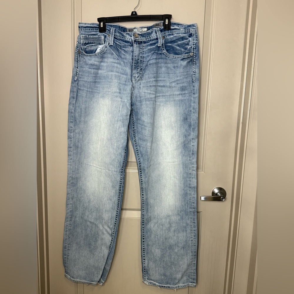 BKE Men's Faded Denim Jeans